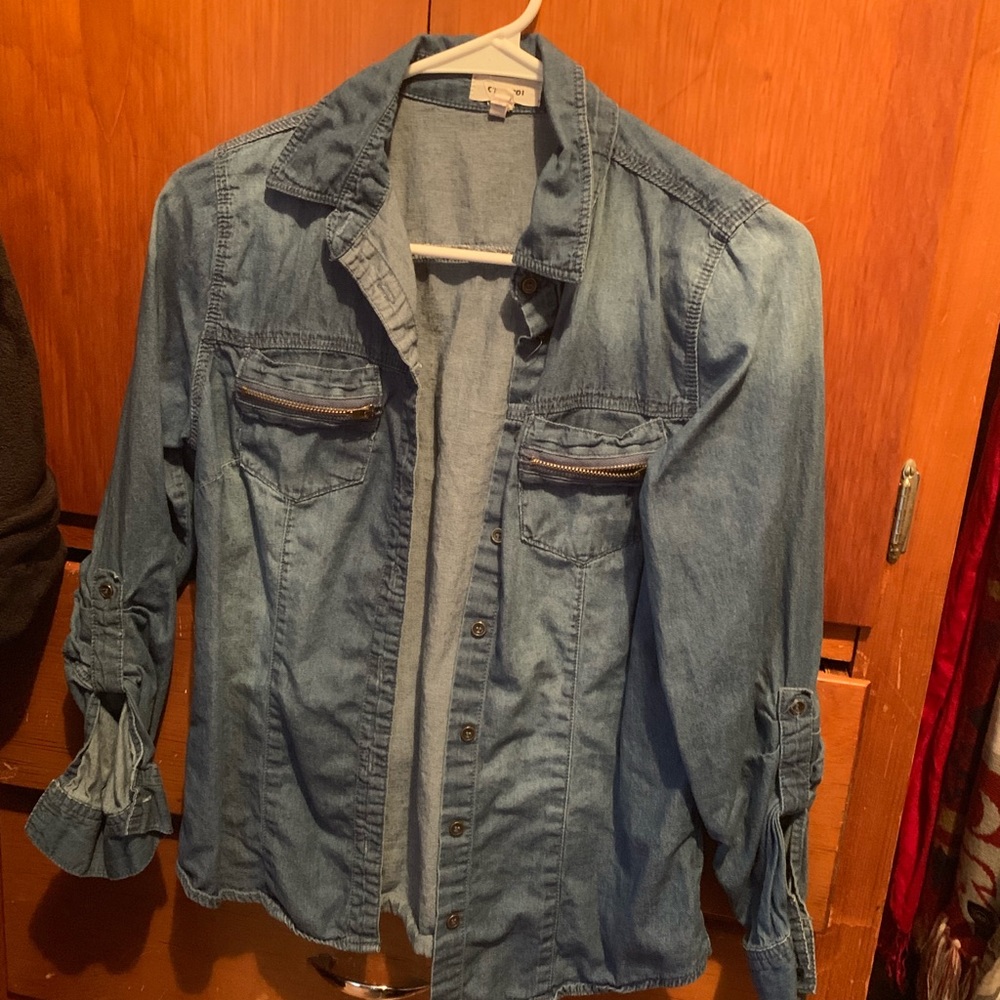 Denim button up